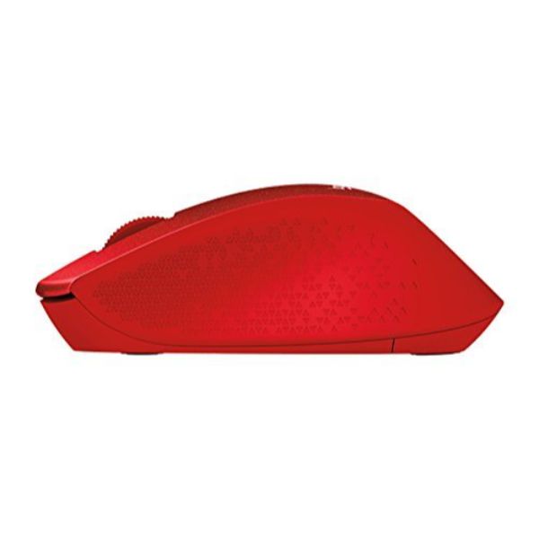 Logitech M331 Silent Plus Wireless Mouse, 2.4GHz with USB Nano Receiver, 1000 DPI Optical Tracking - Red