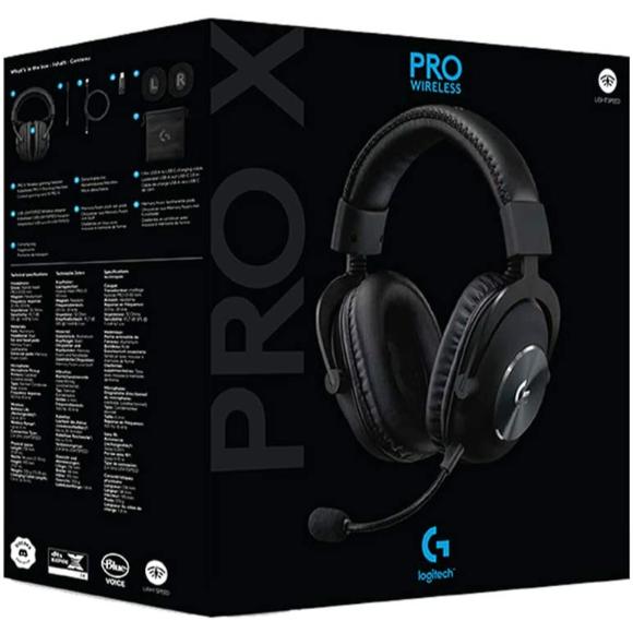 Logitech G PRO X Wireless Lightspeed Gaming Headset with Blue VO!CE Mic Filter Tech, DTS Headphone:X 2.0 Surround Sound