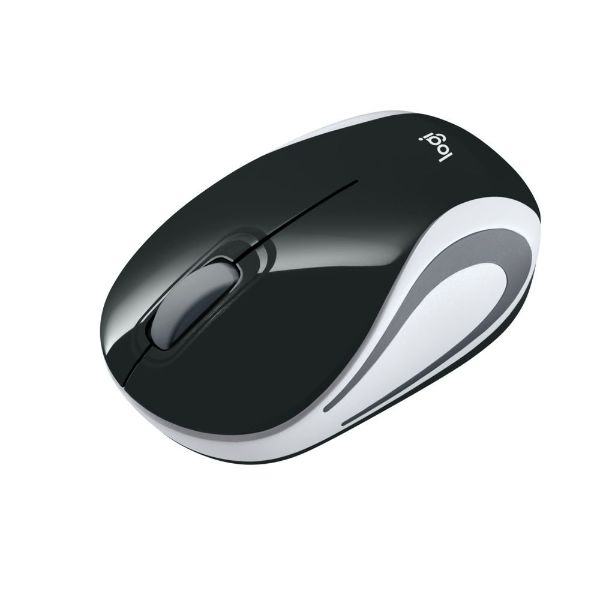 Logitech M187 Ultra Portable Wireless Mouse, 2.4 GHz with USB Receiver, 1000 DPI Optical Tracking - Black