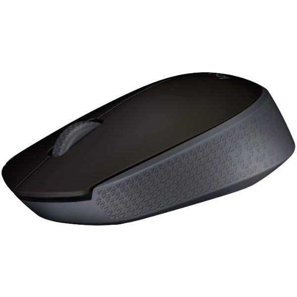 Logitech M171 Wireless Mouse, 2.4 GHz with USB Mini Receiver, Optical Tracking - Black