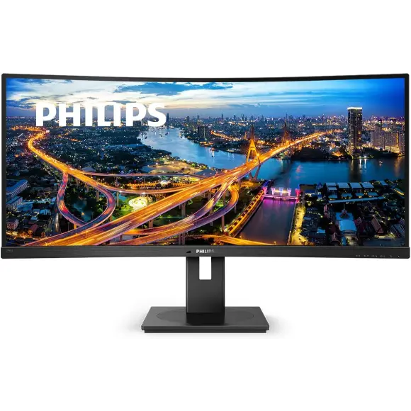 Philips 346B1C 34" Ultra Wide Curved Monitor, QHD 2K, USB-C and Built-in KVM Switch