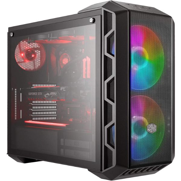 Cooler Master MasterCase H500 ARGB Airflow ATX Mid-Tower with Mesh & Transparent Front Panel Option
