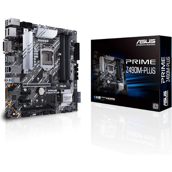 ASUS Prime Z490M-PLUS LGA 1200 (Intel 10th Gen) Z490 Micro ATX Motherboard