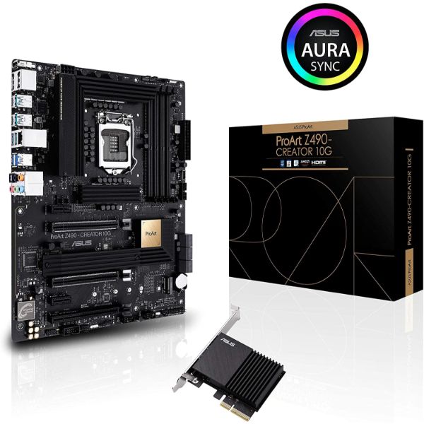ASUS ProArt Z490-CREATOR 10G Intel Z490 LGA 1200 ATX Content Creation Motherboard
