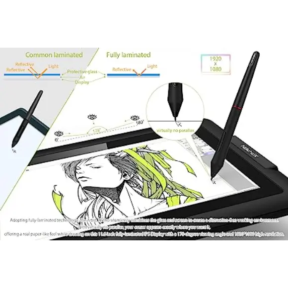 XP-PEN Artist 12 Pro 11.6" Drawing Tablet with Screen Pen Display Full-Laminated Graphics Tablet