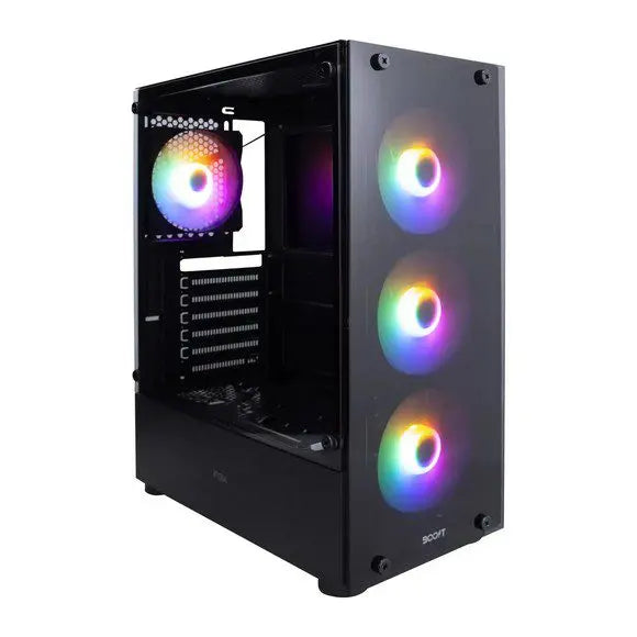 Boost Fox with 4 Fans ATX Gaming Case - Black