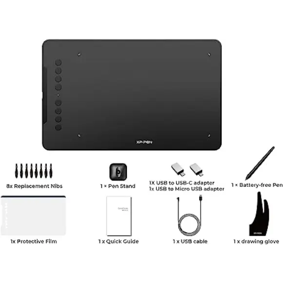 XP-PEN Deco 03 Graphics Drawing Tablet with Battery-Free Passive Stylus