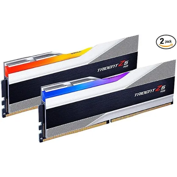 G.Skill Trident Z5 RGB 5200MHZ 32GB (16x2) DDR5 Desktop Memory - Metallic Silver