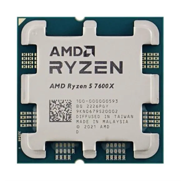AMD Ryzen 5 7600X Desktop Processor, 6 Core, (Tray)