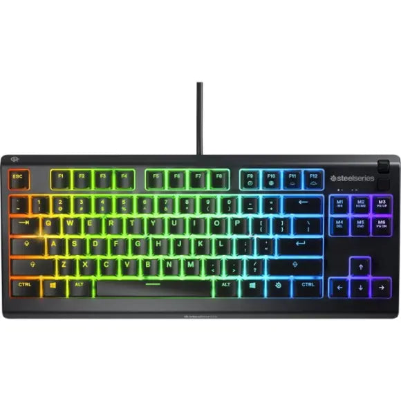 SteelSeries Apex 3 TKL Wired Gaming Keyboard with RGB Backlighting – Black (64831)