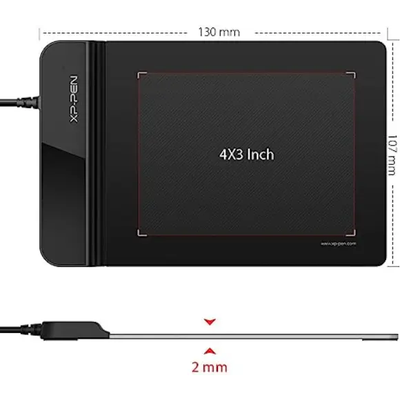 XP-PEN Star G430S Graphic Drawing Tablet 4"x3" inch Ultrathin (Black)