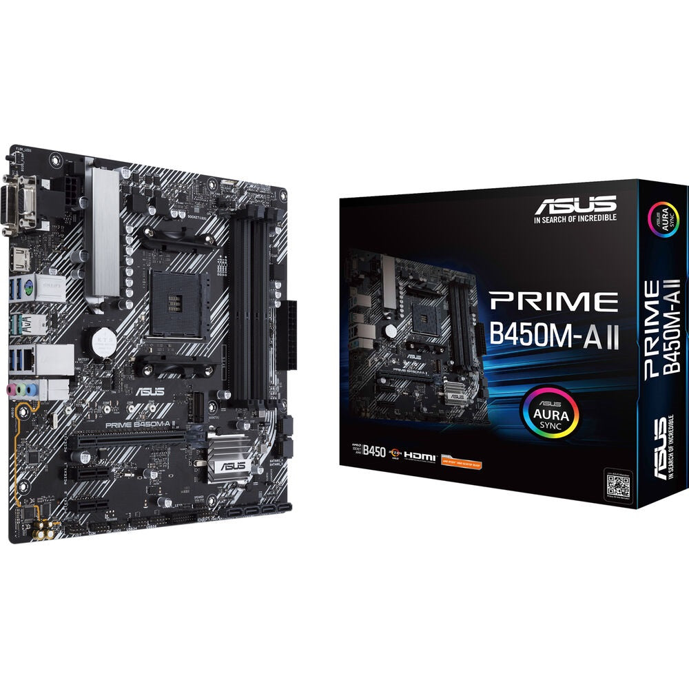 ASUS Prime B450M-A II AMD AM4 mATX Gaming Motherboard