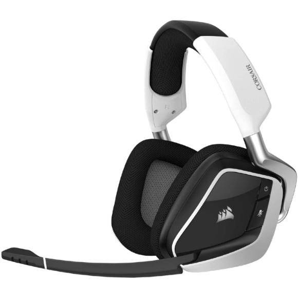 Corsair VOID RGB Elite Wireless Premium (White) Gaming Headset with 7.1 Surround Sound - Discord Certified (CA-9011202-NA)