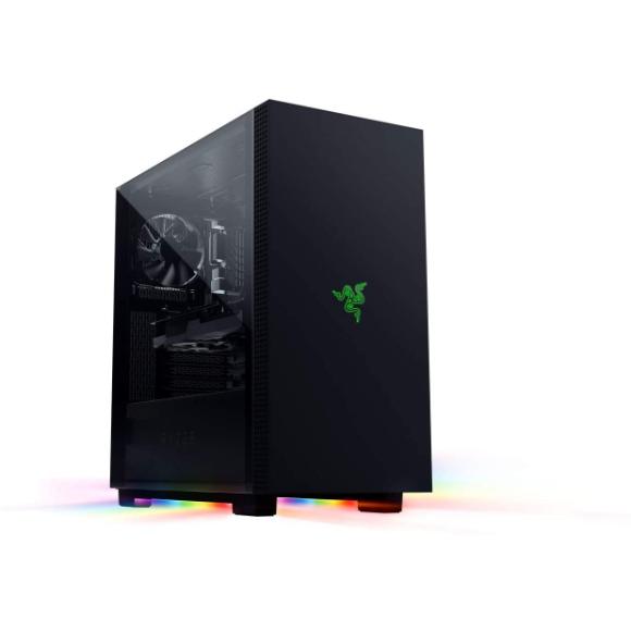 Razer Tomahawk Mini-ITX Gaming Chassis: Dual-Sided Tempered Glass Swivel Doors,  Built-In Cable Management, Classic Black