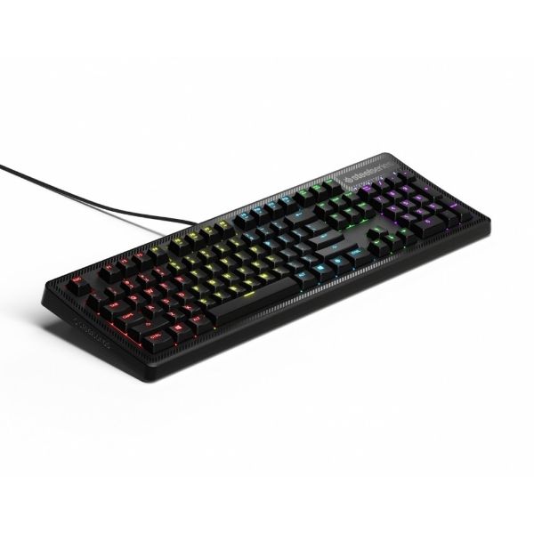SteelSeries Apex 150 RGB Gaming Keyboard – Tactile & Silent – RGB LED Backlit Keys – Splash Resistant – Media Controls