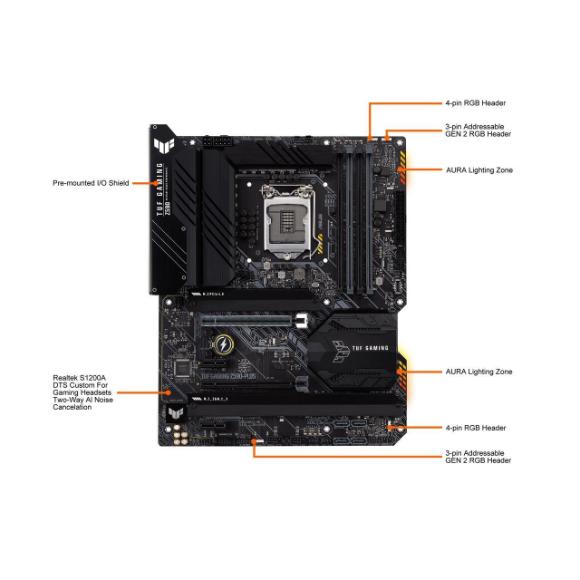 ASUS TUF GAMING Z590-PLUS LGA 1200 Intel Z590 SATA 6Gb/s ATX Intel Motherboard