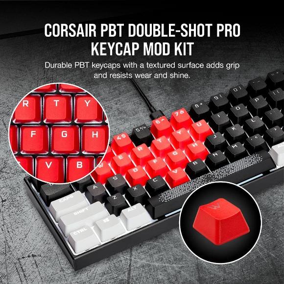 CORSAIR PBT Double-Shot PRO Keycap – Origin Red