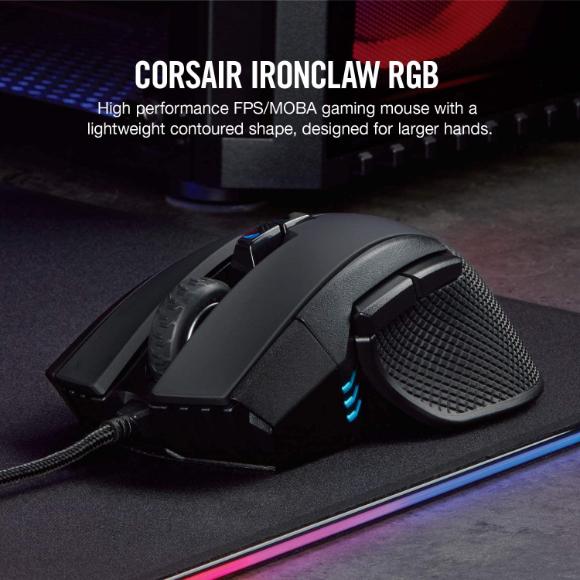 Corsair Ironclaw RGB Gaming Mouse Black