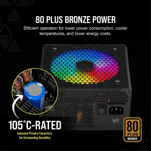 Corsair CX750F RGB 750 Watt 80 PLUS Bronze Power Supply