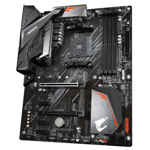 Gigabyte A520 AORUS Elite Motherboard with Pure Digital VRM Solution, ALC1200 Audio, GIGABYTE Gaming LAN with Bandwidth Management, PCIe 3.0 x4 M.2, RGB FUSION 2.0, Smart Fan 5, Q-Flash Plus, Pre-installed IO Shield Design
