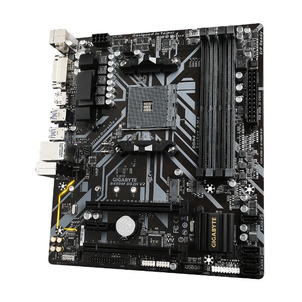 Gigabyte B450M DS3H V2 (AMD Ryzen AM4/Micro ATX/M.2/HMDI/DVI/USB 3.1/DDR4/Motherboard)
