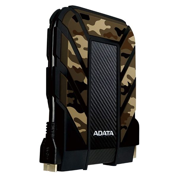 ADATA HD710M Pro 2TB USB 3.1 Rugged Waterproof, Dustproof, Shockproof External Hard Drive, Camouflage, AHD710MP-2TU31-CCF