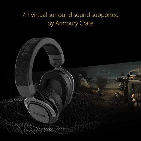 ASUS TUF Gaming H3 Wireless (2.4 GHz Wireless, Virtual 7.1 Surround Sound, Lightweight, Discord Certified Microphone, USB-C, Compatible with Laptop, Smartphones, Nintendo Switch and Playstation 5)