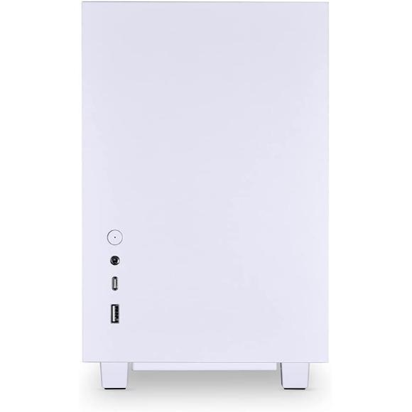 Lian Li Q58 White Color SPCC/Aluminum/Tempered Glass Mini Tower Computer Case, PCIe 4.0 Riser Card Cable Included - Q58W4
