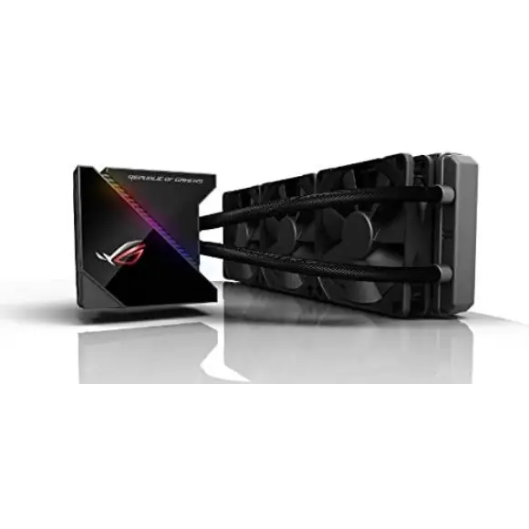 ASUS Rog Ryujin 360 RGB AIO Liquid CPU Cooler 360mm Radiator (Three 120mm 4-pin Noctua iPPC PWM Fans) with Livedash Oled Panel and FanXpert Controls, 360 mm