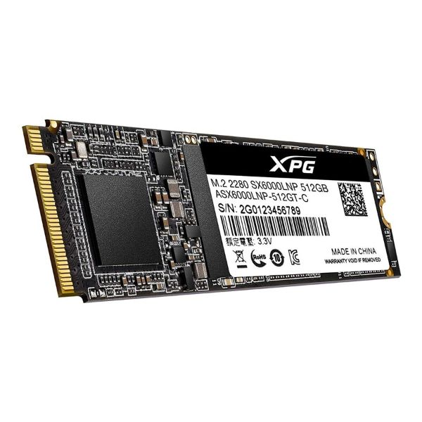 XPG SX6000 Lite 512GB PCIe Gen3x4 M.2 2280 Solid State Drive ASX6000LNP-512GT-C