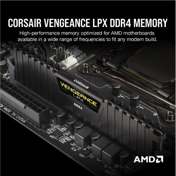 Corsair Vengeance LPX 8GB (1 x 8GB) DDR4 2400MHz C16 - Black