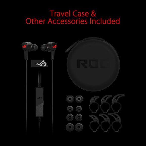 ASUS Wired Gaming Earbuds ROG Cetra | Noise Cancelling Earbuds with Large 10mm Drivers | Secure & Comfortable Ear Fit | Multi-Device Compatible - PC, Mac, Xbox One, Playstation 4/5, Nintendo Switch