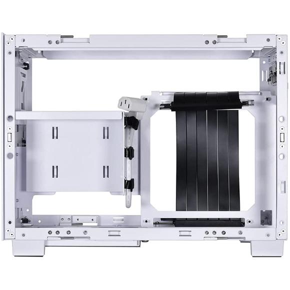 Lian Li Q58 White Color SPCC/Aluminum/Tempered Glass Mini Tower Computer Case, PCIe 4.0 Riser Card Cable Included - Q58W4