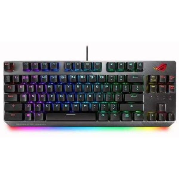 ASUS RGB Mechanical Gaming Keyboard - ROG Strix Scope TKL | Cherry MX Red Switches | 2X Wider Ctrl Key for FPS Precision | Gaming Keyboard for PC