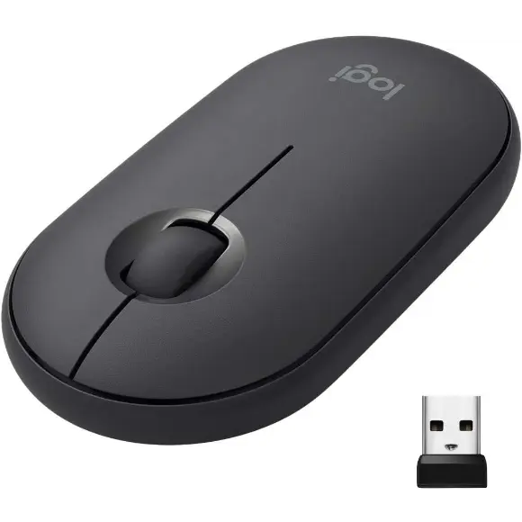LOGITECH Pebble M350 Portable Wireless Mouse with Bluetooth - Graphite