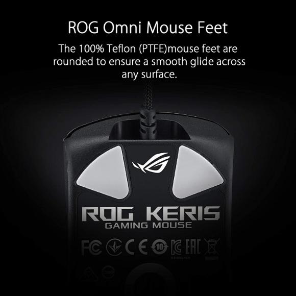 ASUS ROG Keris Ultra Lightweight Wired Gaming Mouse | Tuned ROG 16,000 DPI Sensor