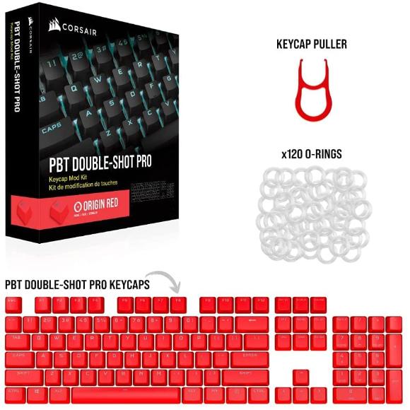 CORSAIR PBT Double-Shot PRO Keycap – Origin Red