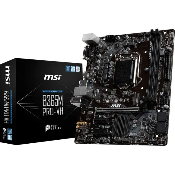 MSI ProSeries Intel B365 Support 9th/8th Gen Intel Processors Micro ATX Motherboard (B365M PRO-VH)