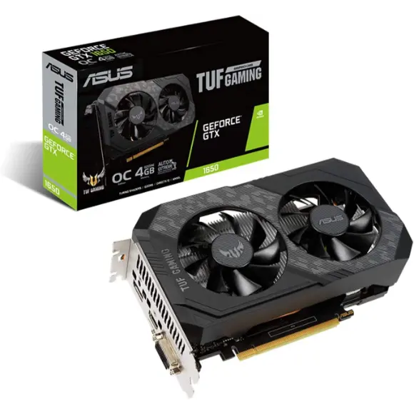 ASUS TUF Gaming GeForce GTX 1650 OC Edition 4GB GDDR6 Gaming Graphic Card (TUF-GTX1650-O4GD6-P-GAMING )