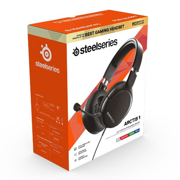SteelSeries Arctis 1 Wired Gaming Headset – Detachable Clearcast Microphone – Lightweight Steel-Reinforced Headband – for PC, PS4, Xbox, Nintendo Switch, Mobile