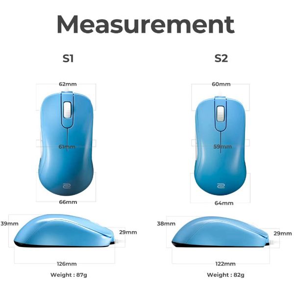 ZOWIE S1 Divina Version Mouse for e-Sports, Blue