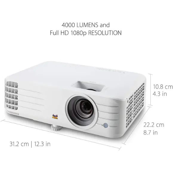 ViewSonic PG706HD 4000 Lumens 1080p Projector with RJ45 Lan Control Vertical Key stoning HDMI USB for Home and Office