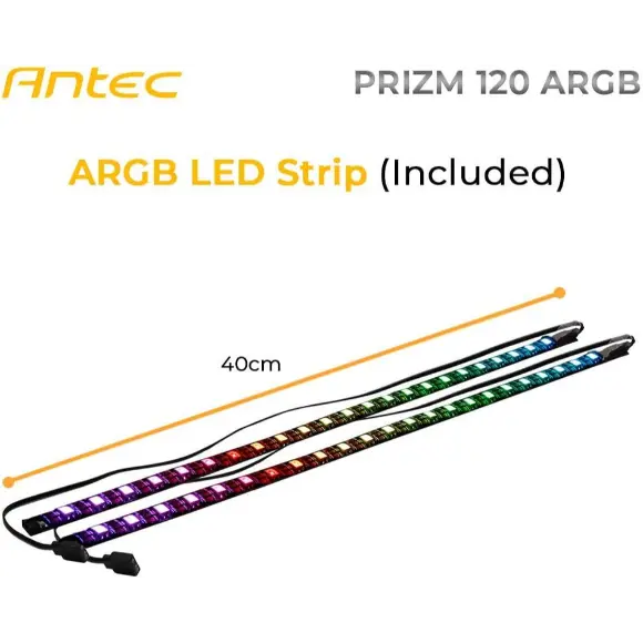 Antec Prizm 120 ARGB Fans (3 in 1 Pack) with Fan Controller & ARGB LED Strips