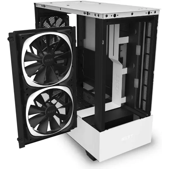 NZXT H510 Elite Mid-Tower ATX PC Gaming Case - CA-H510E-W1 - Matte White
