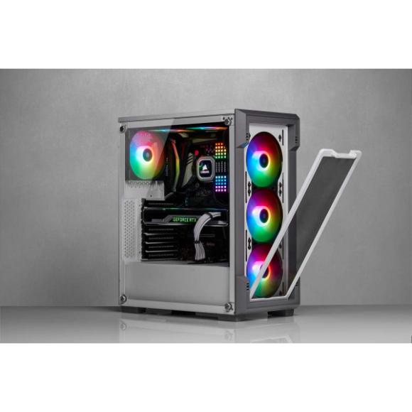 Corsair iCUE 220T RGB Airflow Tempered Glass Mid-Tower Smart Case, White