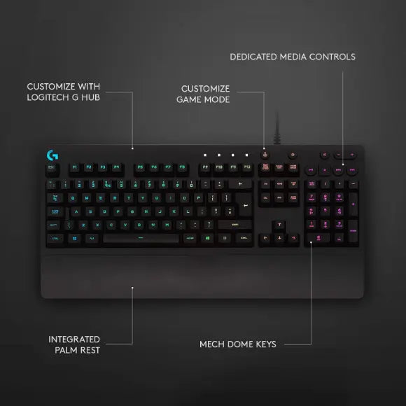 Logitech G213 Prodigy Gaming Keyboard - BLACK