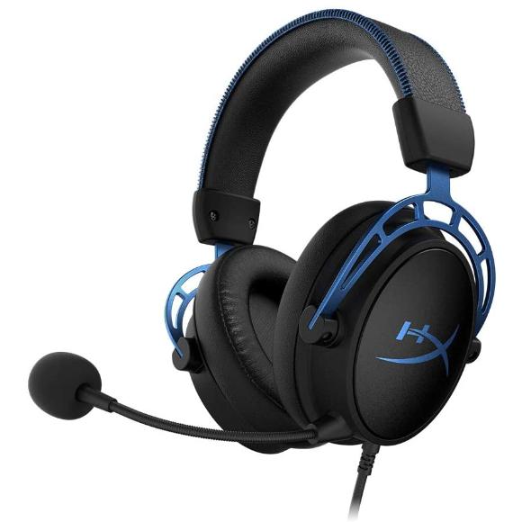 HyperX Cloud Alpha S - PC Gaming Headset, 7.1 Surround Sound Noise Cancelling Microphone - Blue