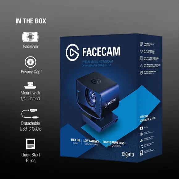 CORSAIR Elgato Facecam 1080p True Full HD Webcam