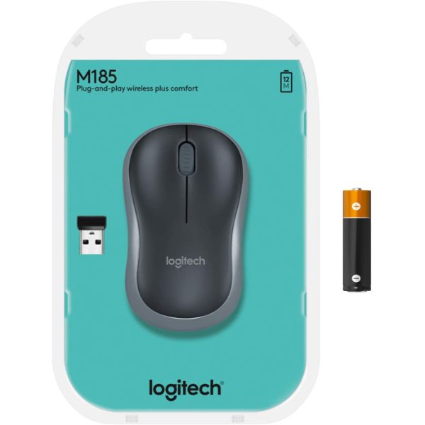 Logitech Wireless Mouse M185 - Swift Gray