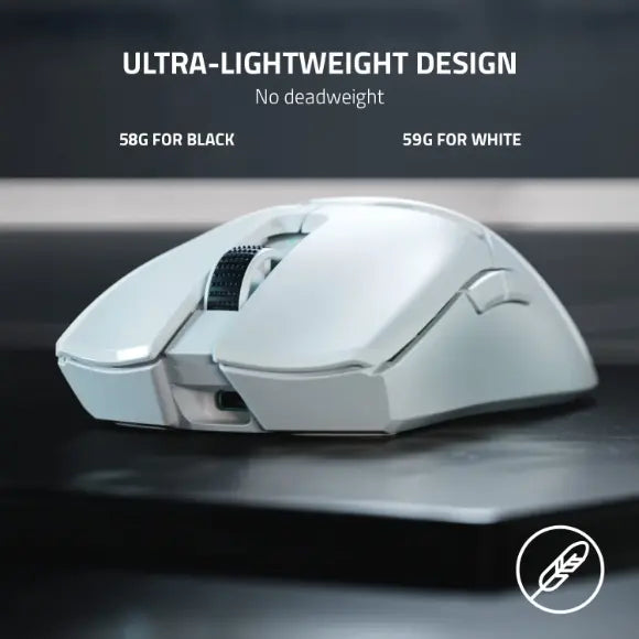 Razer Viper V2 Pro Hyperspeed Wireless Gaming Mouse: 59g Ultra-Lightweight - Optical Switches Gen-3 - White